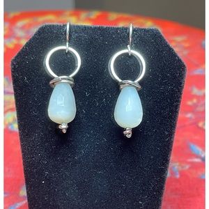 Sterling silver artisan made drop earrings